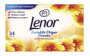 Lenor Tumble Dryer Sheets Summer Breeze Scented 34 Sheets